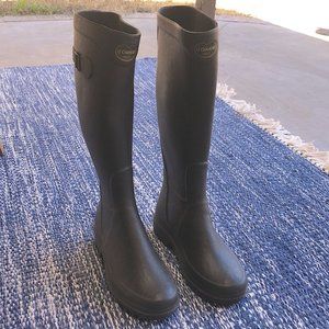 Le Chameau Iris black rubber rain boots